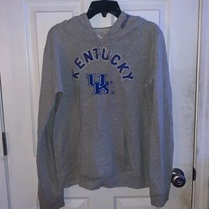 Woman’s grey hoodie